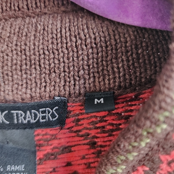 Nomadic Traders Ladies Fairisle Nordic Cardigan Sz Medium Vibrant Colours - Picture 4 of 10